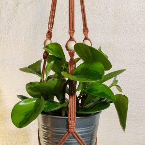 Makramee-amppeli, terracotta