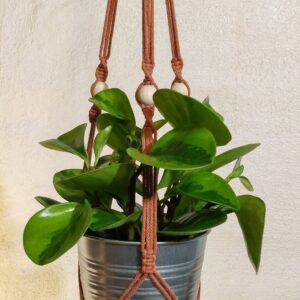 Makramee-amppeli, terracotta