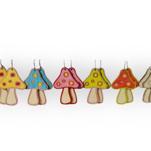 Pienet sievät sienet –  koivuvanerikorvakorut