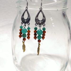 Aventuriini & jaspis korvakorut