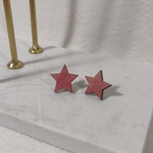 Tähti – vanerikorvakoru, eri värejä